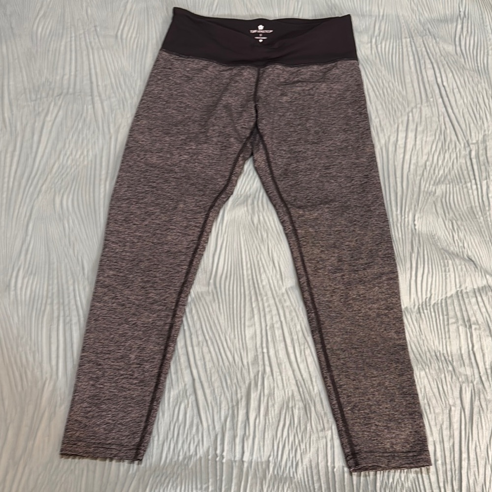 Tuff Athletic black and white heathered Leggings with Wide Waistband